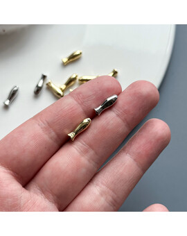 Разделительная бусина Рыбка 4х12 мм (1 шт.), изображение 2