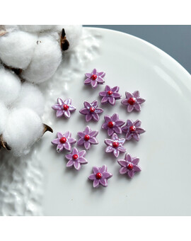 Бусина Цветок керамика 16х17 мм фиолетовый, изображение 1