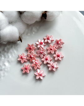 Бусина Цветок керамика 16х17 мм розовый, изображение 1