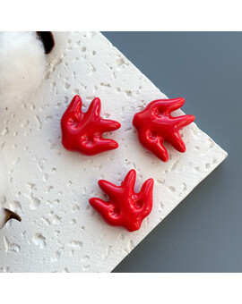 Бусина Этно керамика 26х30 мм красный, изображение 1