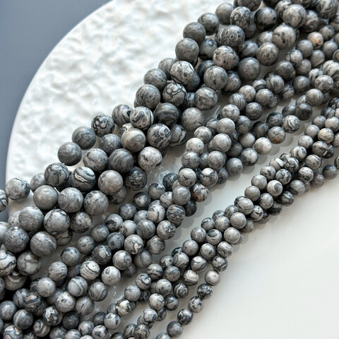 Яшма Пикассо серая матовая