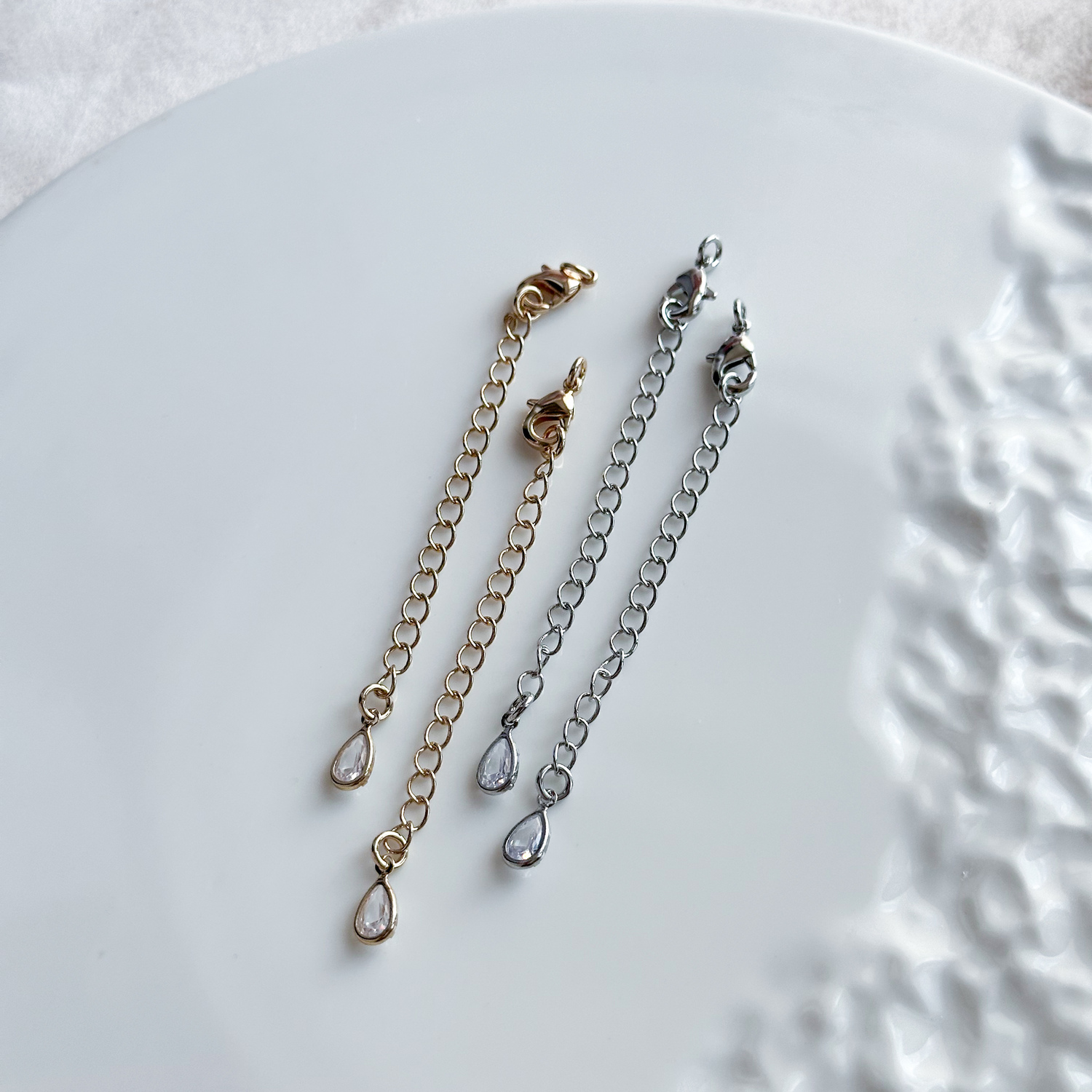 Карабин с удлинителем, капля с кристаллом