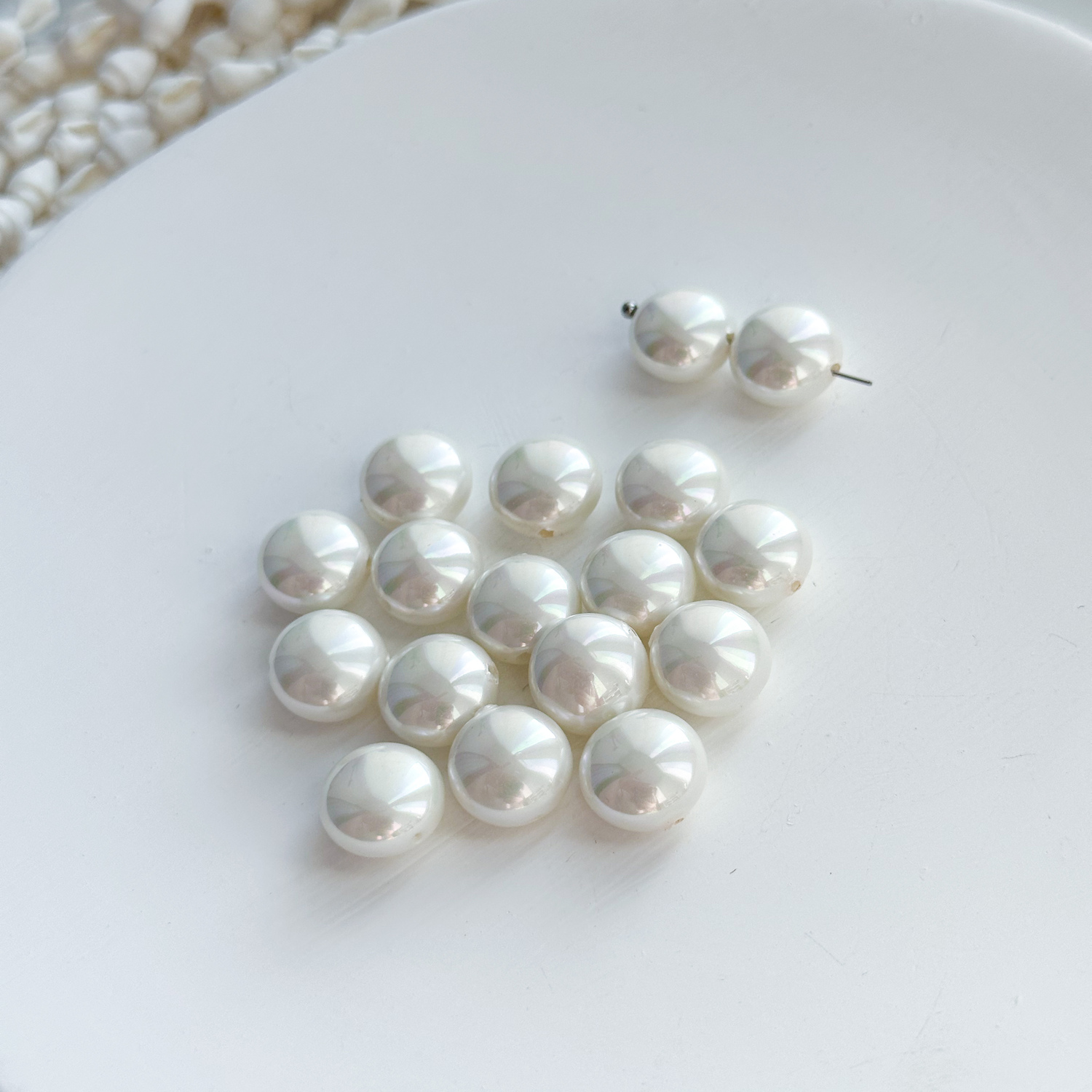 Жемчуг Shell Pearl 11 мм гладкие (1 шт.)